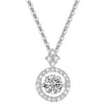 High-quality minimalist moissanite pendant in sterling silver for daily wear jewelry