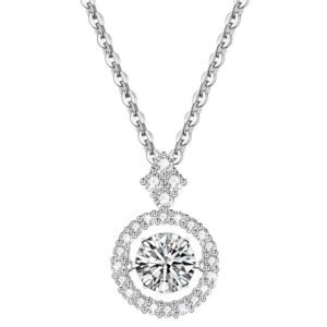 High-quality minimalist moissanite pendant in sterling silver for daily wear jewelry