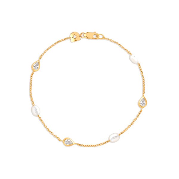 18k-gold-freshwater-pearl-crystal-charm-bracelet 18k Gold Freshwater Pearl & Crystal Charm Bracelet