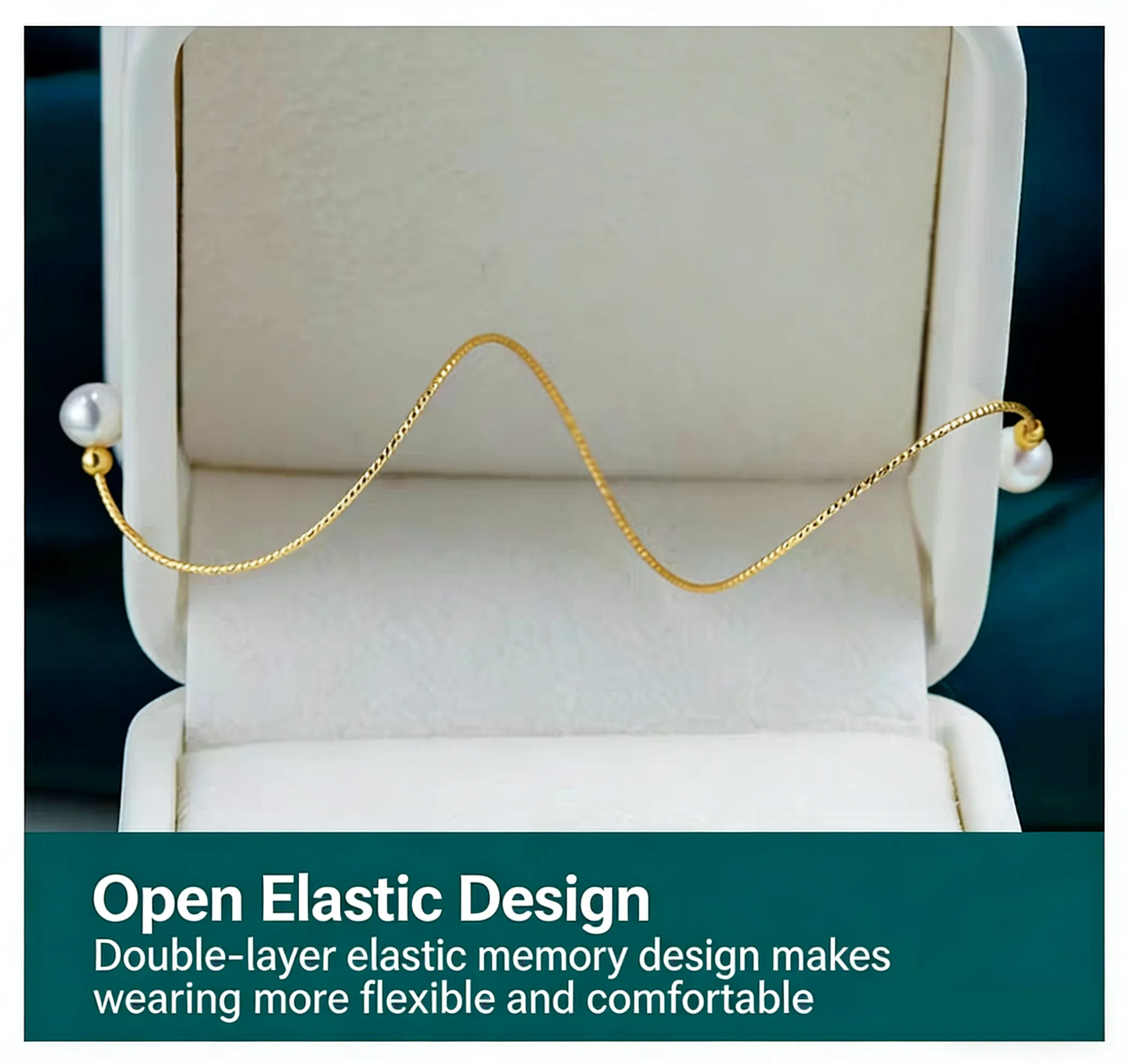 Close-up of 18K gold textured wire craftsmanship on akoya seawater pearl ring