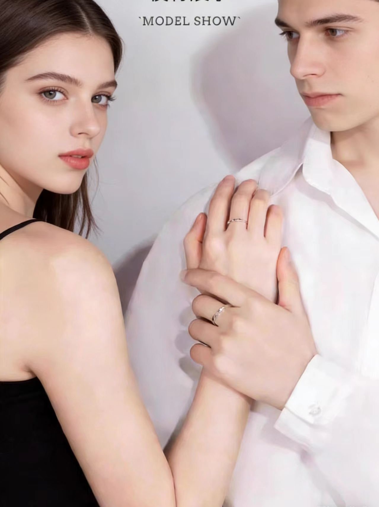 Adjustable Mobius Couple Rings on Model