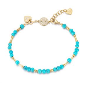 SYMARA Hawaiian Style Blue Lace Agate Anklet for Women
