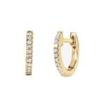 14k gold Petite Diamond Huggies