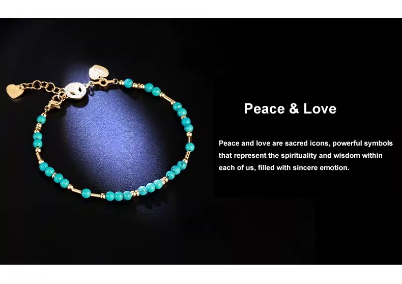 Agate Anklet Titanium Steel Detail