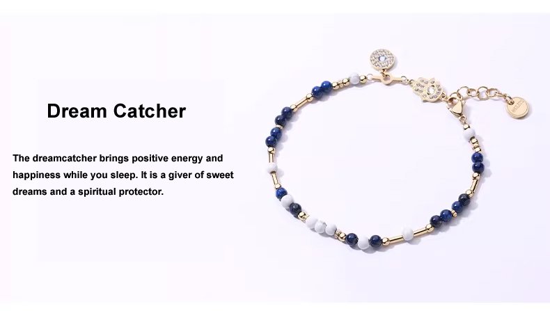 Agate Anklet Titanium Steel Detail