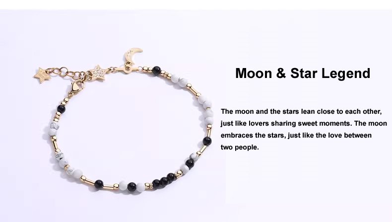 Agate Anklet Titanium Steel Detail