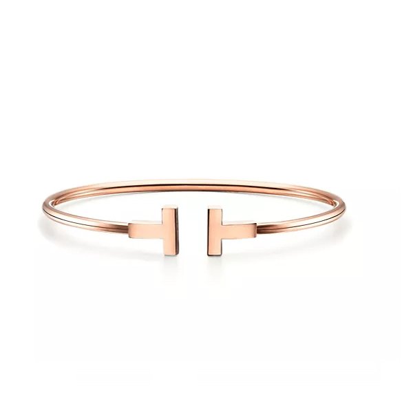 t-18k-rose-gold-plated-bangles 18k rose gold T-Shape Cuff Bracelet