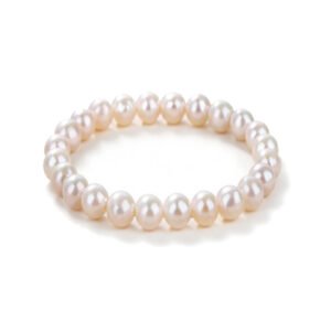 SYMARA 7-8mm Freshwater Pearl Bracelet Simple Elegant Engagement Jewelry