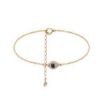 SYMARA Evil Eye Anklet 14K Gold Plated Copper for Women