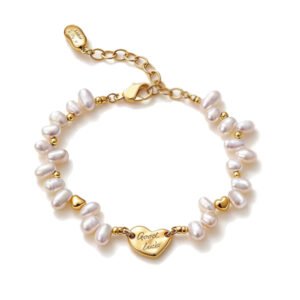 Lucky Heart Freshwater Pearl Bracelet