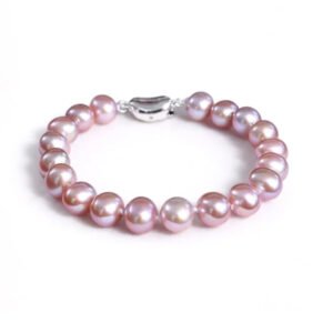 SYMARA 8-9mm pink purple freshwater pearl bracelet with natural luster