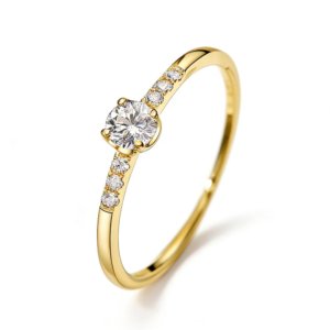 18K Gold Diamond Proposal Ring Main Image