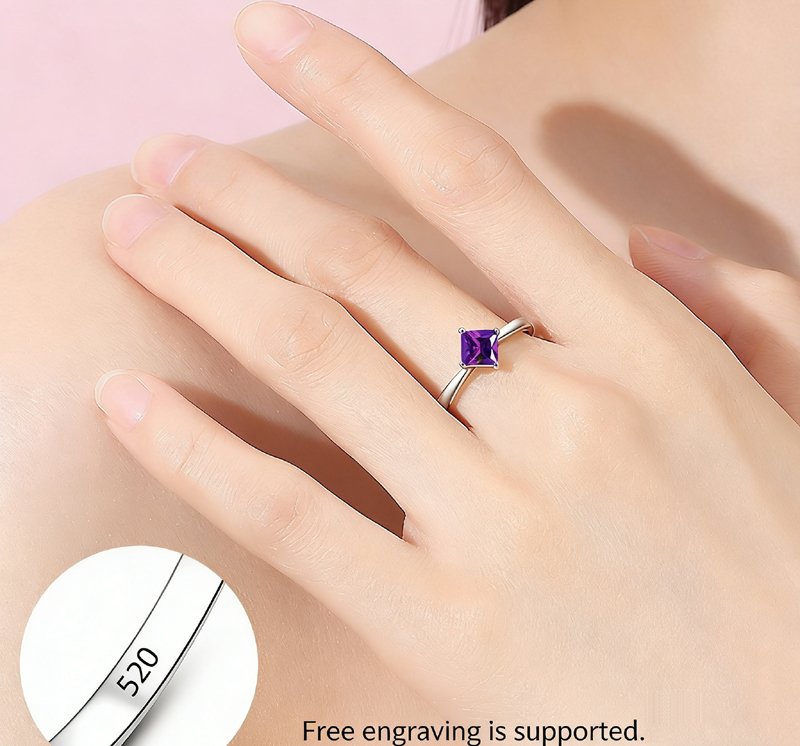 Amethyst Ring on Wrist and Hand Styling View