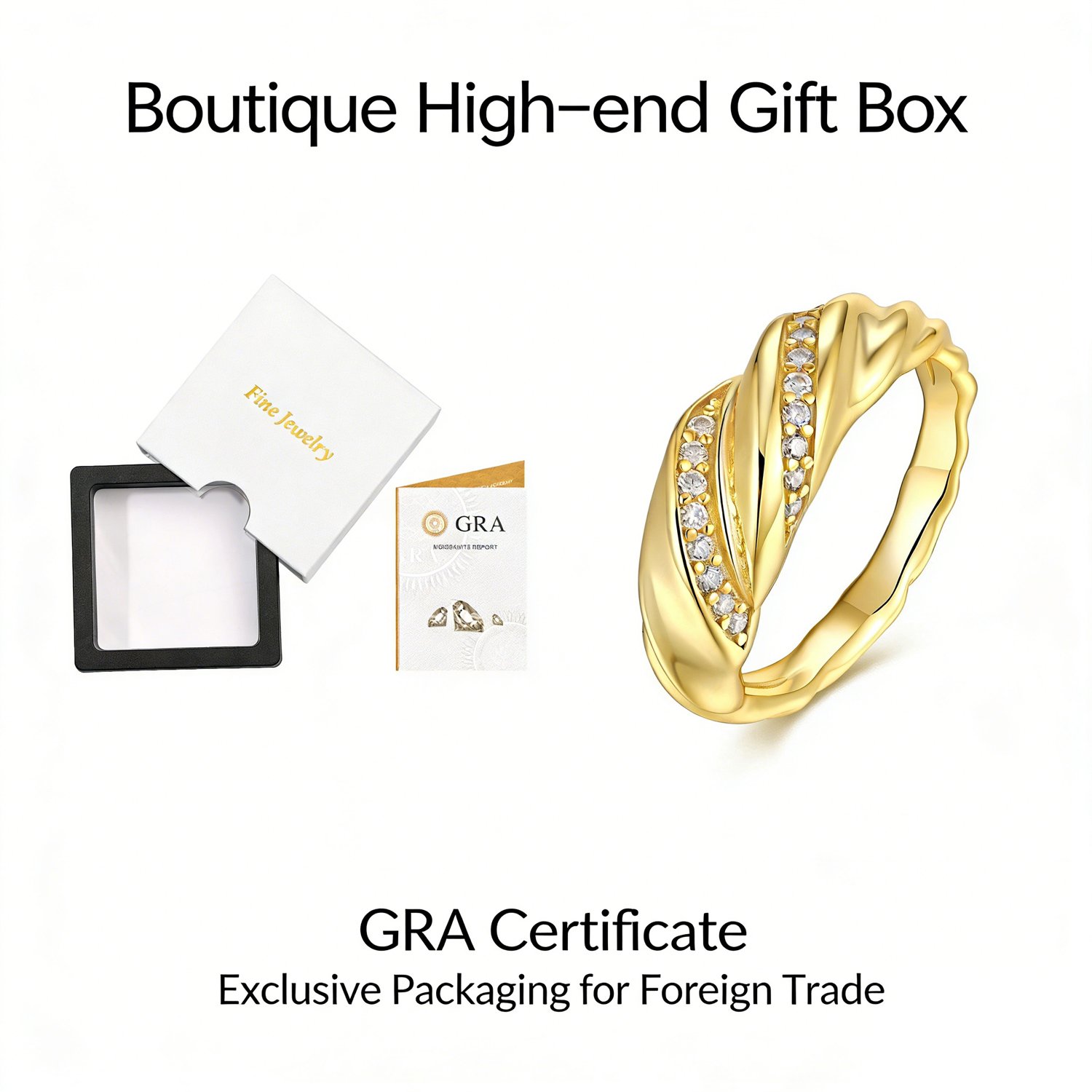 GRA Certificate for Authentic Moissanite Ring Document