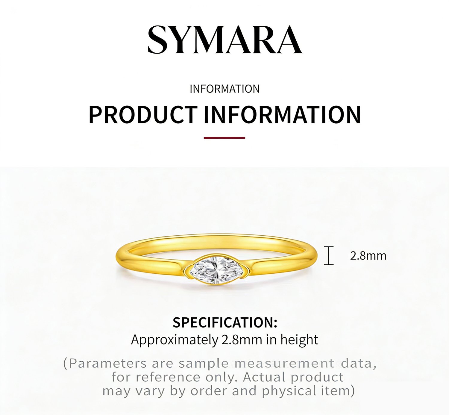 Marquise Ring CZ Detail Pure Gold Craftsmanship