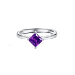 925 Sterling Silver Natural Amethyst Ring Main Image