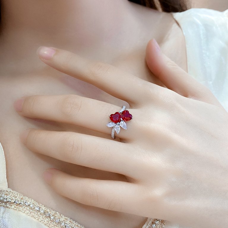 Sterling Silver Heart Ring – 925 Silver Love Ring for Her