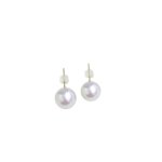 10mm white round freshwater pearl stud earrings AAAA grade SYMARA jewelry box