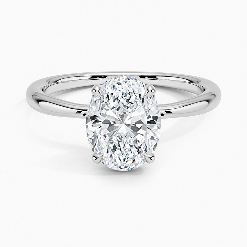 1CT D-color lab-grown diamond promise ring in S925 silver, featuring 4-prong setting and micro-pave halo design.