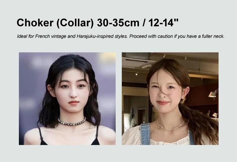 Choker-collar Necklace lengths