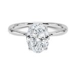 Delicate mini fashion diamond promise ring with 1CT IGI-certified lab-grown diamond and 4-prong setting in S925 silver.