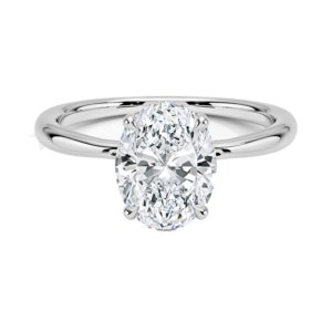 Delicate mini fashion diamond promise ring with 1CT IGI-certified lab-grown diamond and 4-prong setting in S925 silver.
