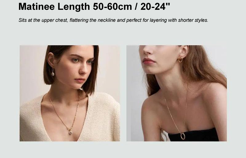 matinee Necklace lengths 20 inches - 24 inches
