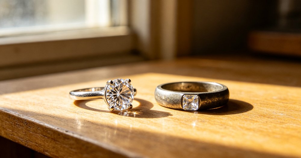 Long term wear stability of moissanite and cubic zirconia