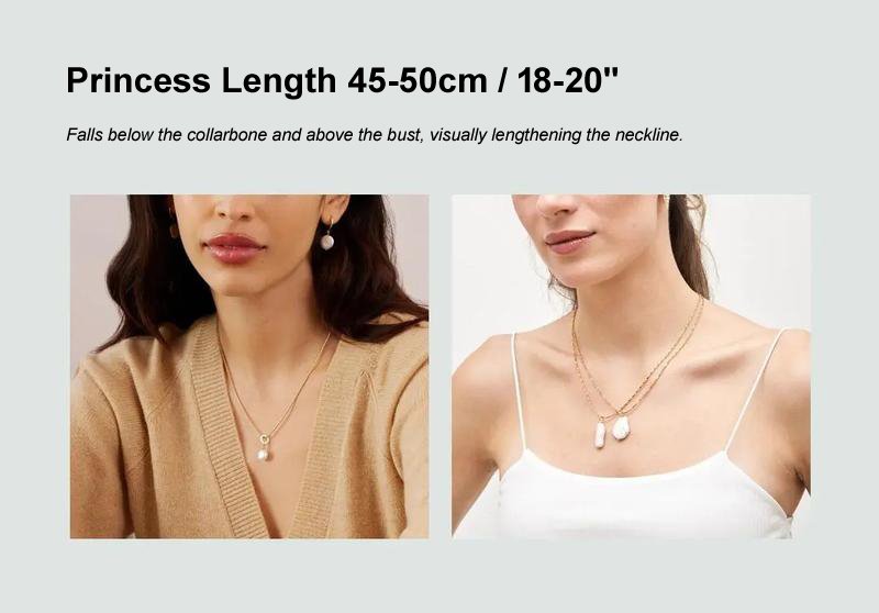 princess Necklace lengths 18 inches - 20 inches