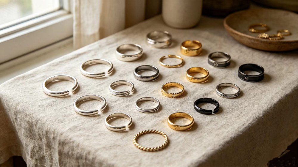 Rhodium plating finish on different jewelry metals