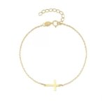 SYMARA delicate small sideways cross bracelet minimalist style