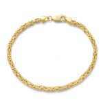 SYMARA 2.5mm Italian Byzantine link bracelet 18k gold plated sterling silver