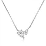 SYMARA teardrop moissanite heart necklace 925 sterling silver