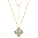 S925 silver four-leaf clover moissanite necklace with GRA certificate, dainty elegant pendant for women