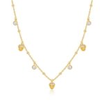 S925 silver 10K gold plated hazelnut tassel necklace, minimalist dainty pendant for women