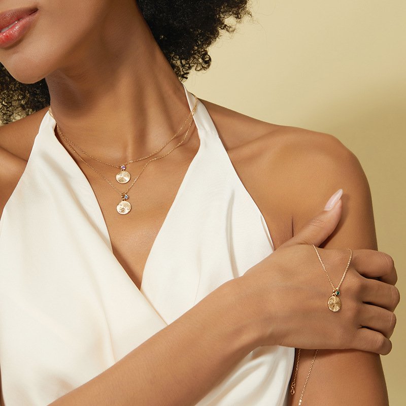 Dainty zodiac star map necklace daily wear look, elegant silver necklace for family