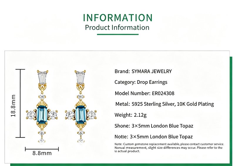 Art Deco sunburst detail on the topaz earrings, highlighting vintage-inspired gold craftsmanship