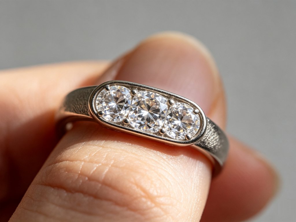 East-west horizontal set oval diamond engagement ring, trendy horizontal mounting style