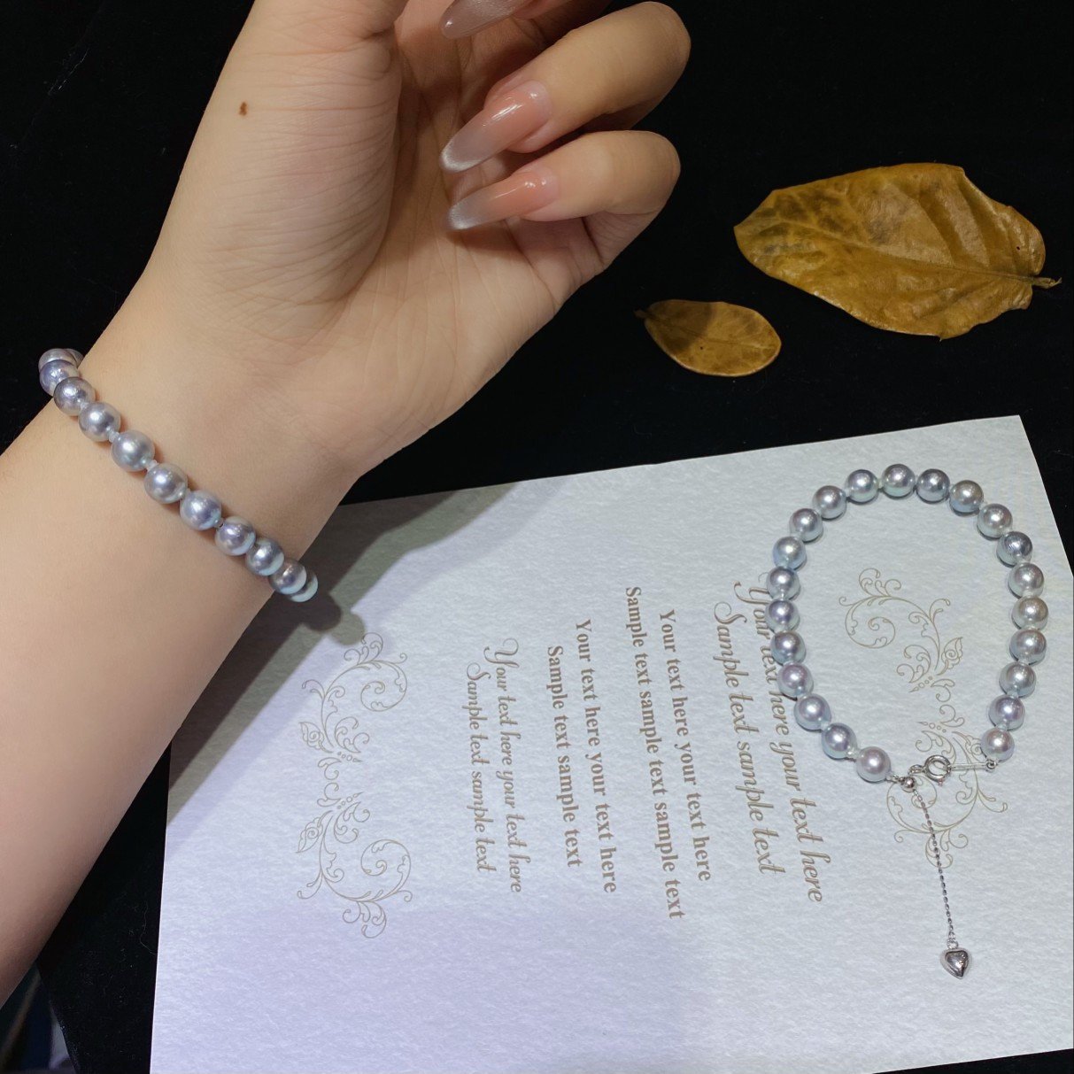 SYMARA round Akoya seawater pearl bracelet stack styling, minimalist luxury pearl wrist jewelry